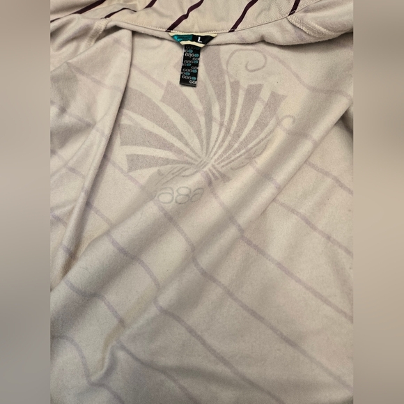 686 Smarty Cream and Maroon Striped Jacket. Size Large - Picture 11 of 14